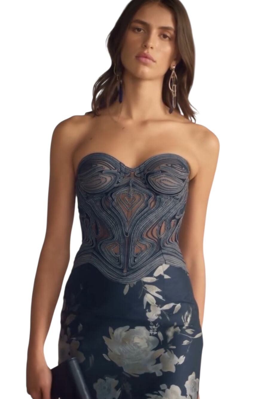 New Ralph Lauren Purple Label Bronya Strapless Bustier Womens Small Runway 2024